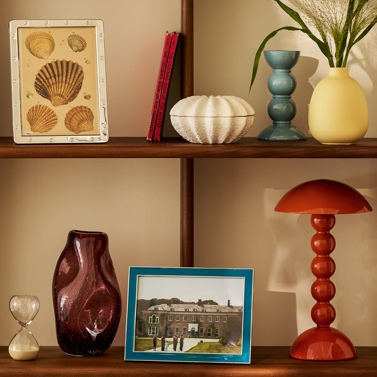 Orange Lacquer Rechargeable Bobbin LED Lamp