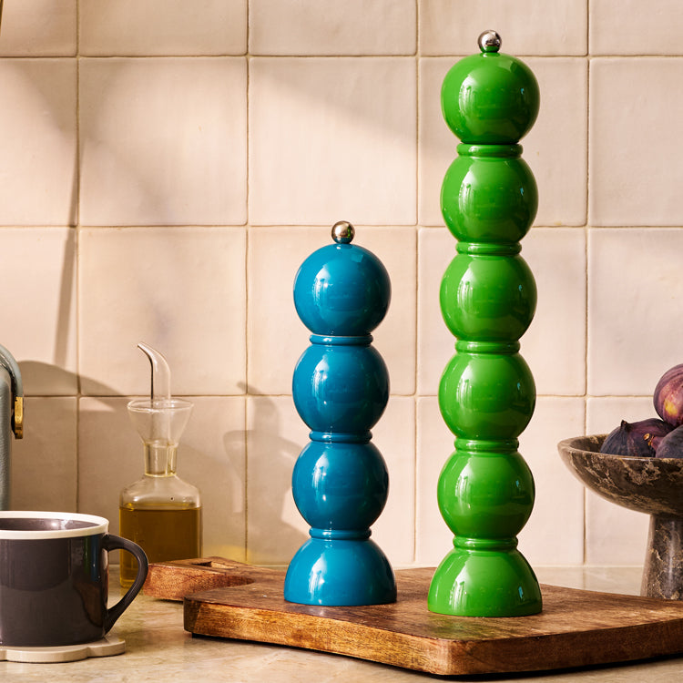 Aqua Bobbin Salt or Pepper Mill