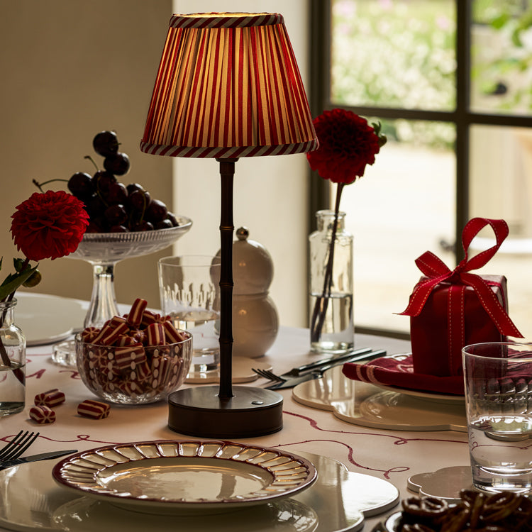 Bronze Bamboo Rechargeable Lamp Base - 12"