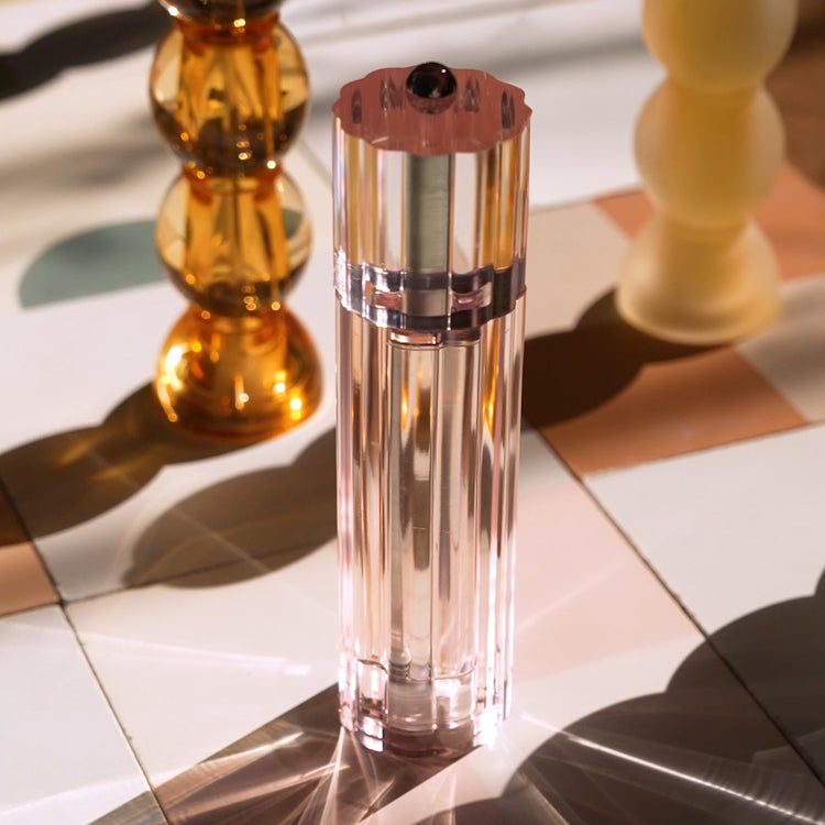 Pale Pink Icy Flute Salt or Pepper Mill