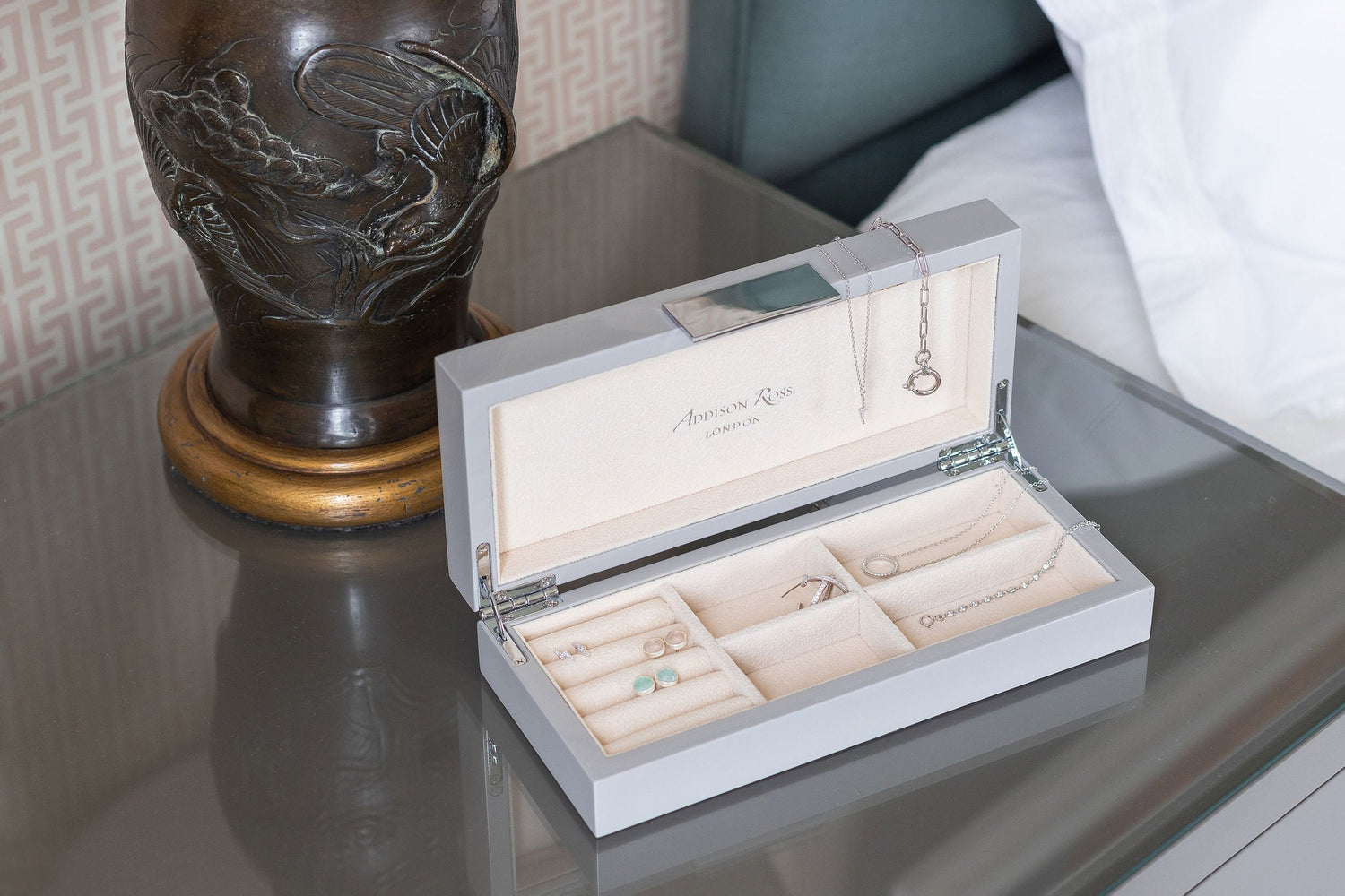 Small Jewelry Boxes with Silver by Addison Ross USA