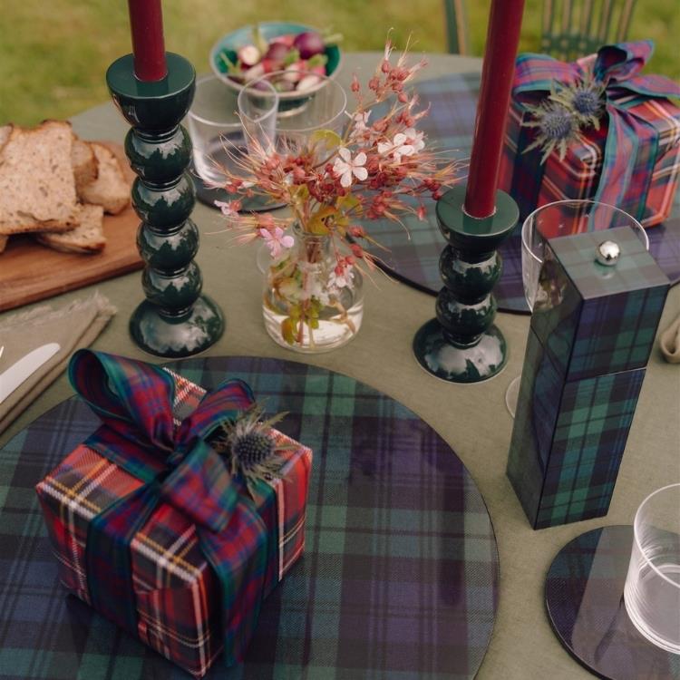 Tall Racing Green Bobbin Candlestick - Thumbnail 2