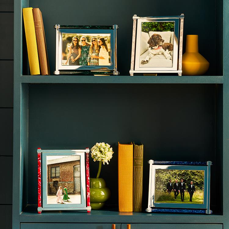 Sapphire & Silver Acrylic Photo Frame