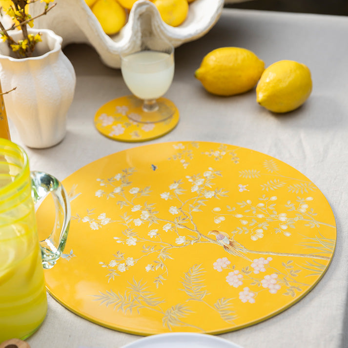 Yellow Chinoiserie Placemats - Thumbnail 3