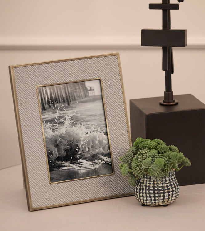 Sophie Paterson Photo Frame Oatmeal Herringbone - Thumbnail 2