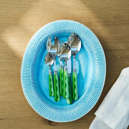 Wave Salad Servers - Leaf & Apple Green (2‑Piece Set)