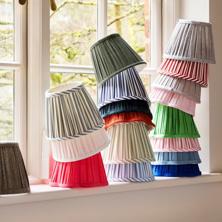 Tartan Empire Lampshade - Navy Pleated Lampshade – Addison Ross
