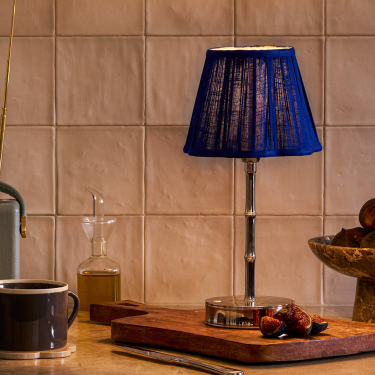 Cobalt Blue Scallop Lampshade - 6"