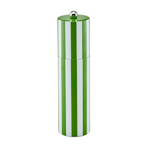 Green Striped Column Salt or Pepper Mill