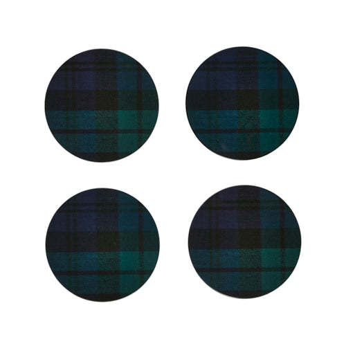 Black Watch Tartan Coasters- Set of 4