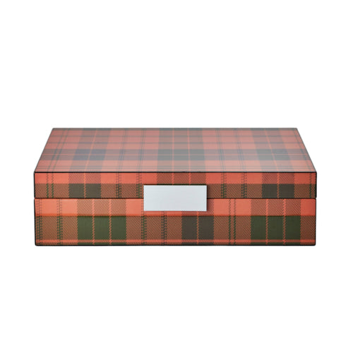 Large Ross Tartan Box with Silver