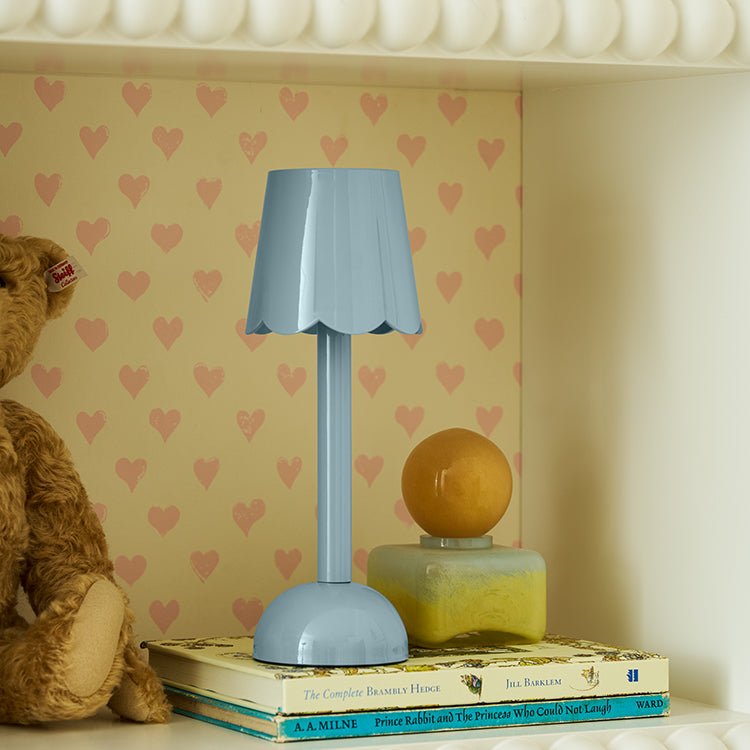 Periwinkle Blue Scallop Rechargeable LED Lamp