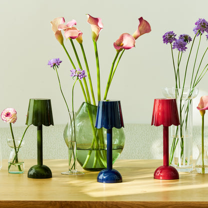 Khaki Green Scallop Rechargeable LED Lamp