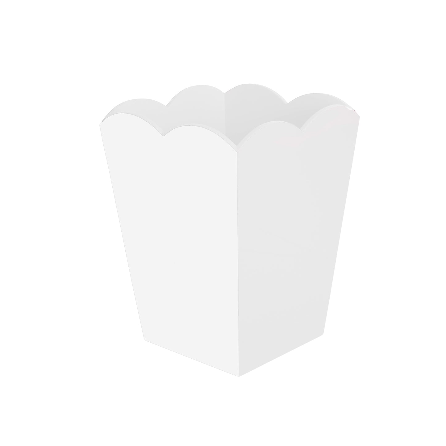 Scalloped Bin White
