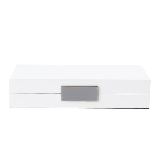 White Lacquer Box With Silver - Addison Ross Ltd UK