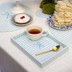 Acrylic Tray - Gingham Green