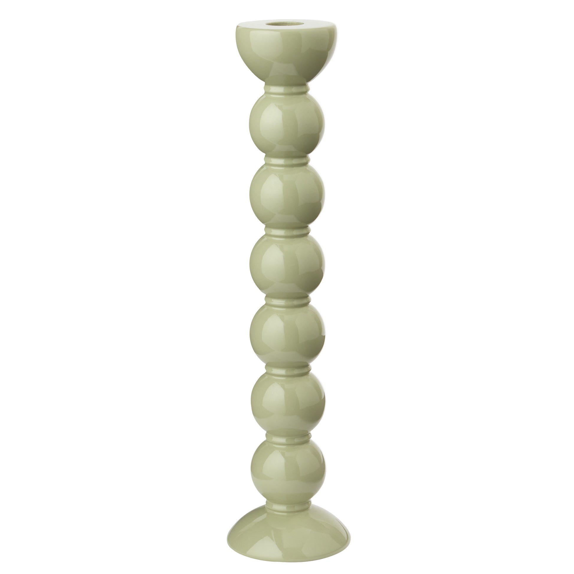 Addison Ross: Extra Tall Sage Bobbin Candlestick - 33cm