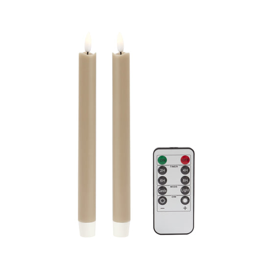 Cappuccino Wax LED Candles - Set of 2 - Addison Ross Ltd UK