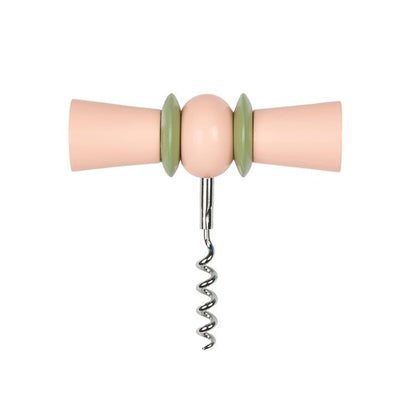 Bow Tie Corkscrew Pink & Green