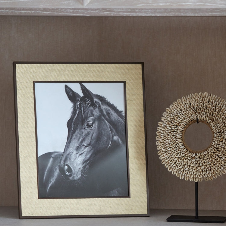 Ecru Faux Shagreen & Bronze Photo Frame - Thumbnail 3