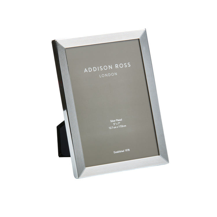 Silver Plated Picture Frame - Grooved - 4x6, 5x7, 8x10 | Addison Ross
