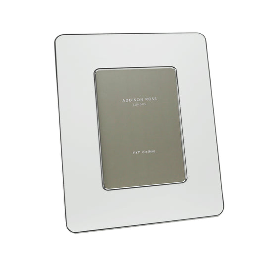 White & Silver Enamel Studio Photo Frame