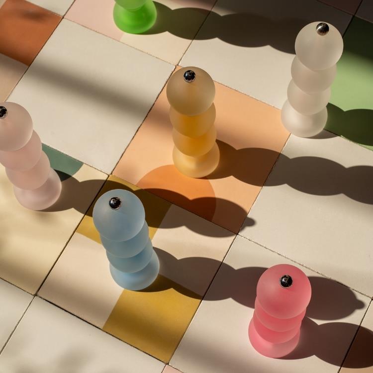 Amber Frosty Bobbin Salt or Pepper Mill - Thumbnail 5