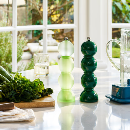 Racing Green Bobbin Salt or Pepper Mill