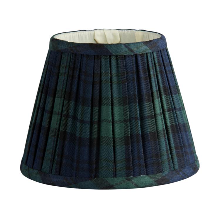 Navy Tartan Empire Lampshade - 6" - Thumbnail 2