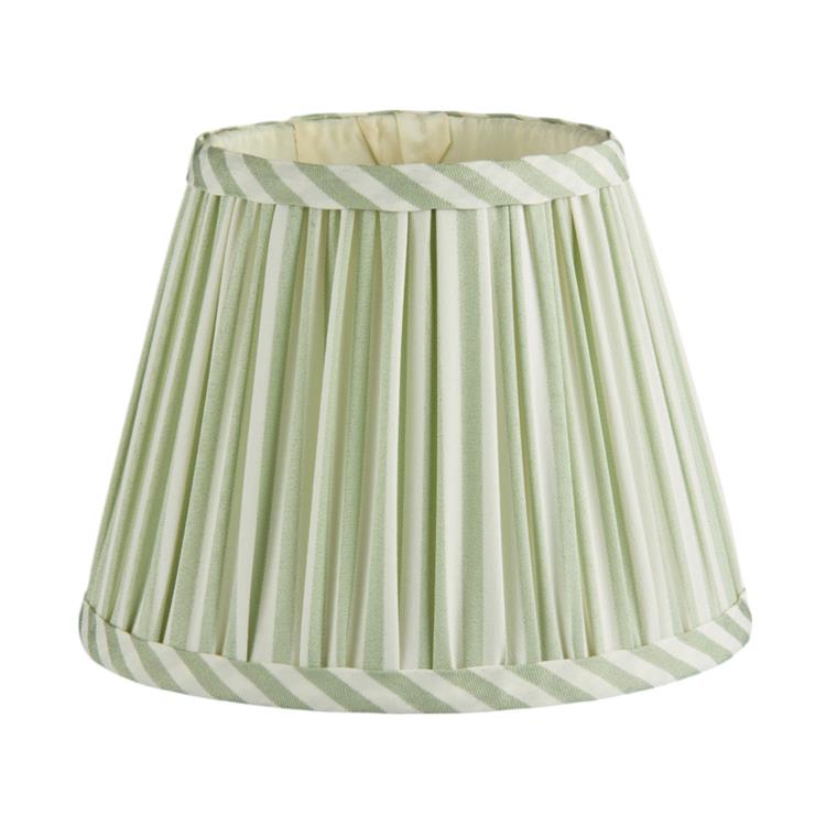 Sage Green Striped Lampshade - 6"