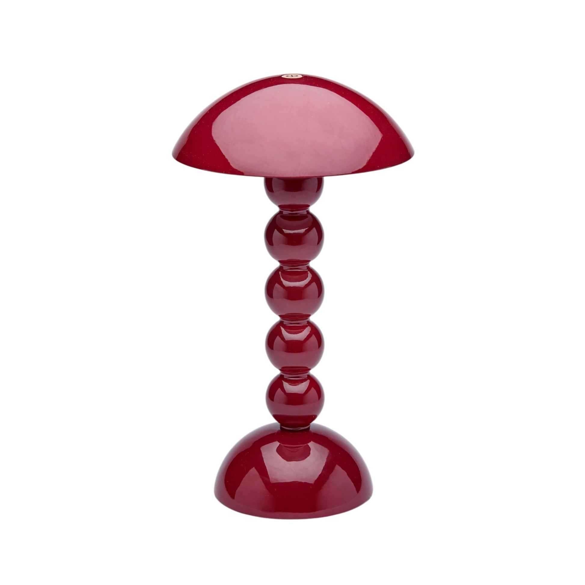 Cherry Lacquer Rechargeable Bobbin LED Lamp