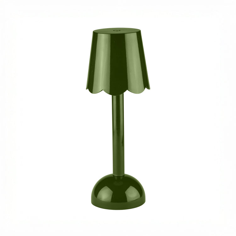 Khaki Green Scallop Rechargeable LED Lamp