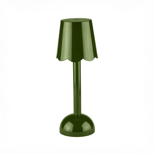Khaki Green Scallop Rechargeable LED Lamp