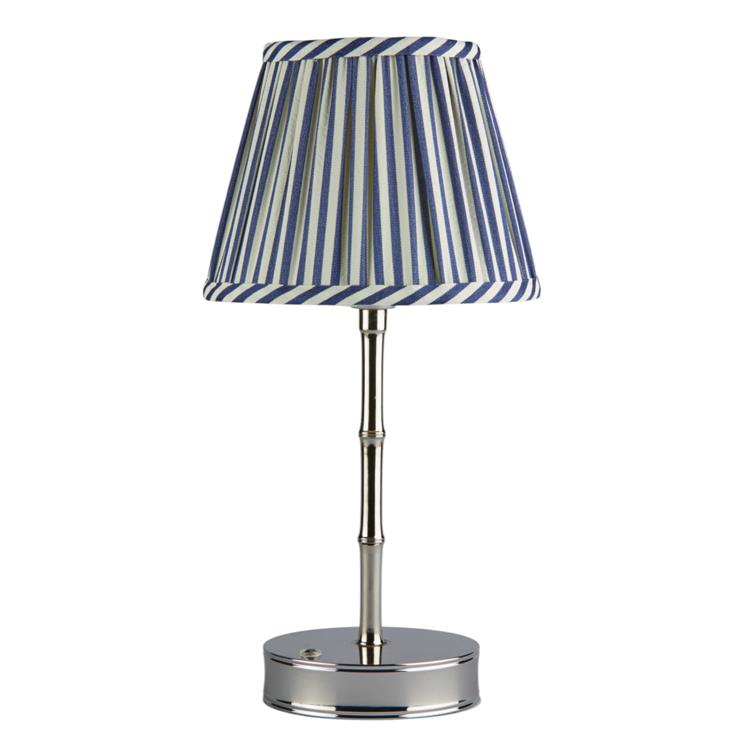 Silver Bamboo Rechargeable Lamp Base - 10"