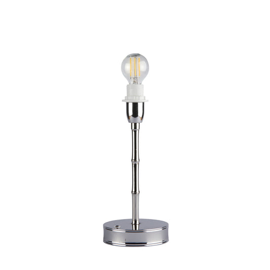 Silver Bamboo Rechargeable Lamp Base - 10"