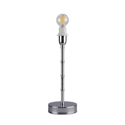 Silver Bamboo Rechargeable Lamp Base - 12"