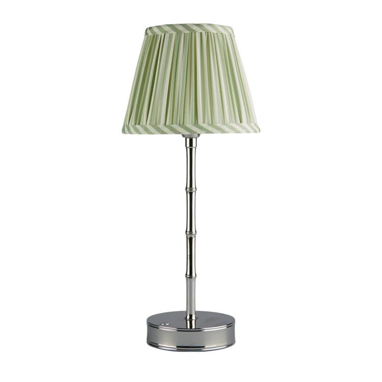 Sage Green Striped Lampshade - 6"