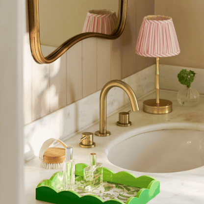 Pink Striped Lampshade - 6"