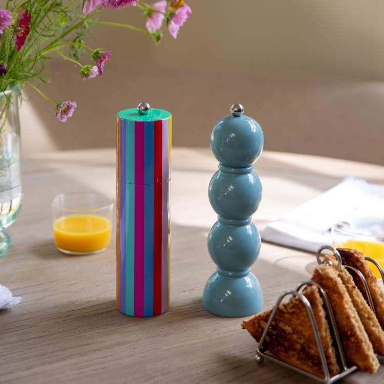 Multicoloured Striped Column Salt or Pepper Mill - Thumbnail 4
