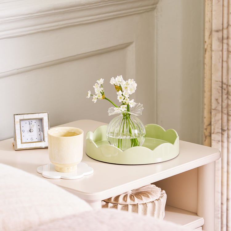 Sage Green Small Round Scallop Tray