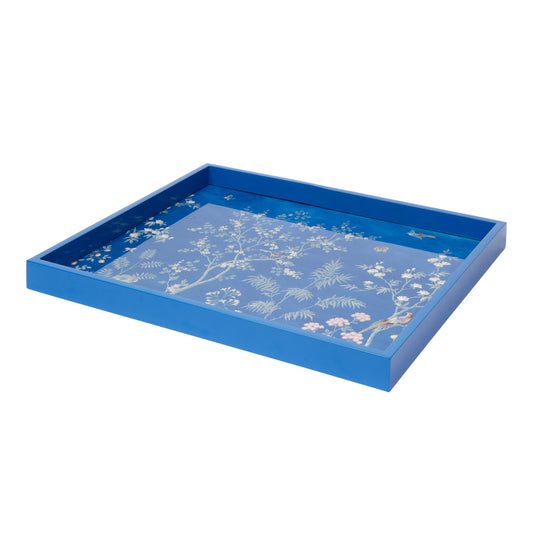 Blue Medium Chinoiserie Tray - Addison Ross Ltd US