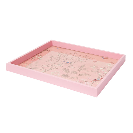 Pink Medium Chinoiserie Tray - Addison Ross Ltd US