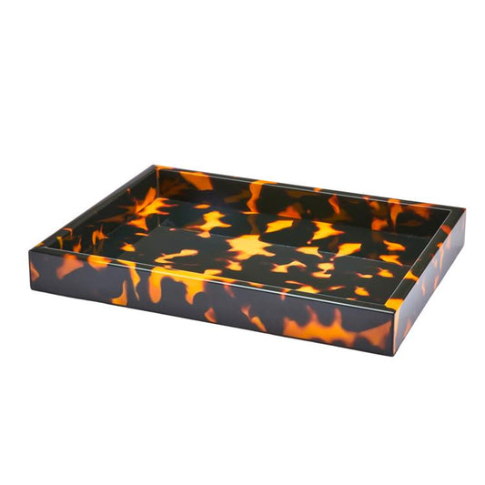 Faux Tortoiseshell Small Lacquered Serving Tray