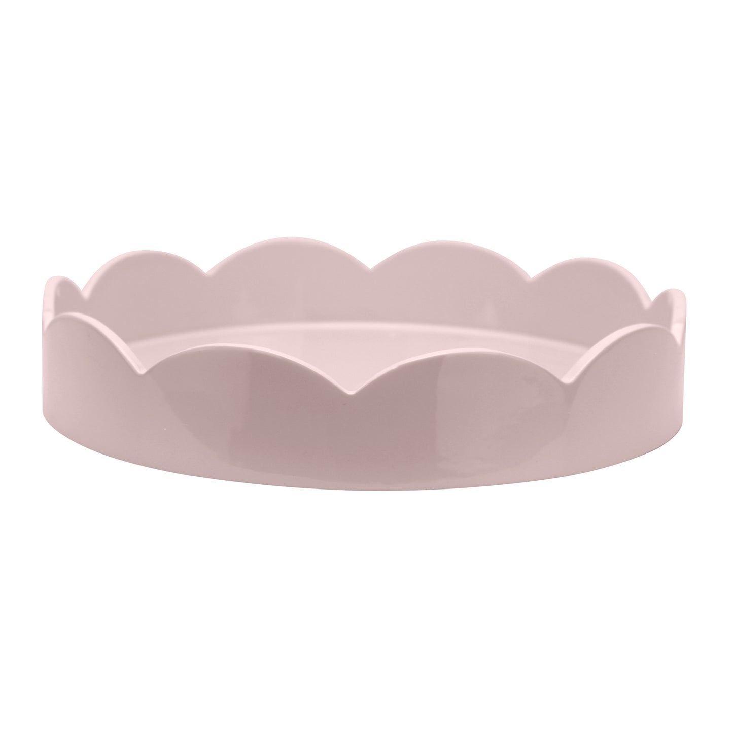 Pale Pink Small Round Scallop Tray