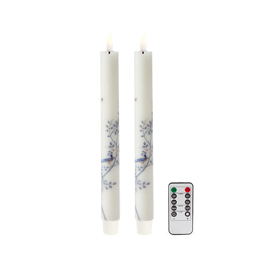 White Chinoiserie LED Candles - Set of 2 – Addison Ross Ltd US