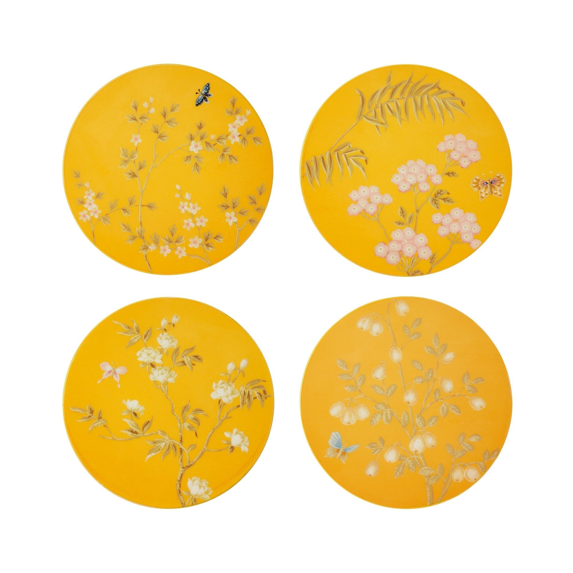 Yellow Chinoiserie Coasters - Set of 4 – Addison Ross Ltd EU