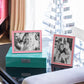 Two 5x7 in. Silver Trim, Coral Pink Enamel Photo Frames