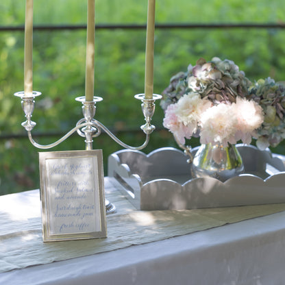 5x7 in. Silver Trim, Cappuccino Enamel Picture Frame - A framed letter