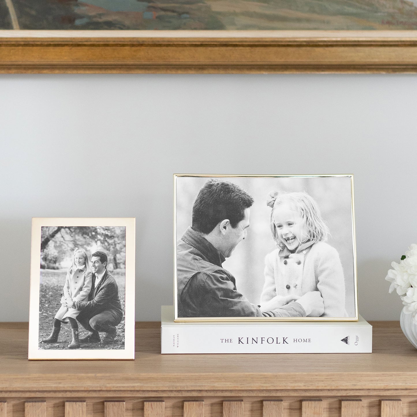 A pair of Gold Plated Photo Frames