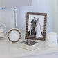 Faux Horn & Silver Photo Frame